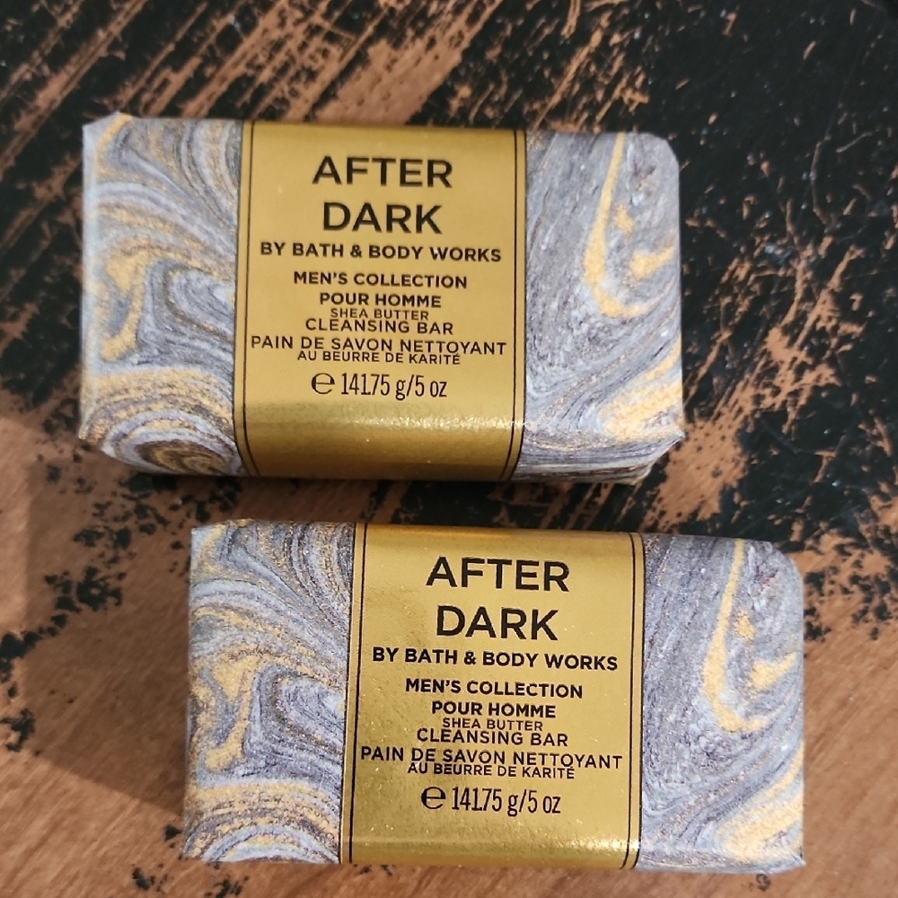 Bath & Body Works Men's Collection After Dark Shea Butter Bar Soap 5oz. 2 Pack